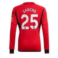 Manchester United Jadon Sancho #25 Hemmatröja 2023-24 Långärmad